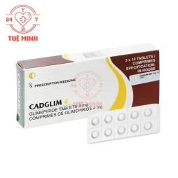 Cadglim 4 Zydus Cadila - Thuốc trị tiểu đường không phụ thuộc insulin tuýp 2